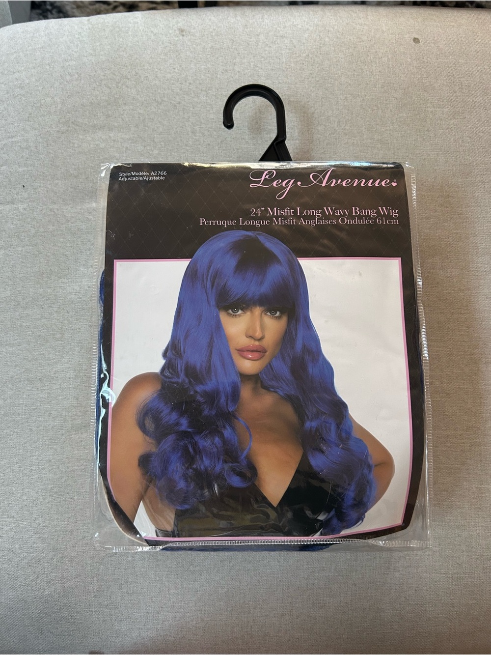 Leg Avenue Long Wavy Bang Wig in Vibrant Blue